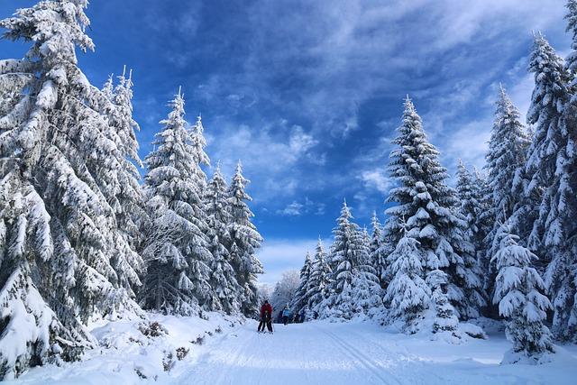 Zimní lyžování v malé části Krkonoš